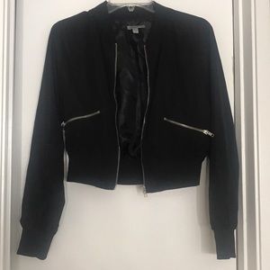 Black bomber jacket